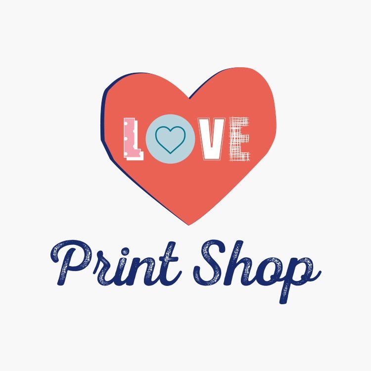 love printshop logo design